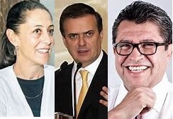 SHEINBAUM Y EBRARD EN LA SUCESIÓN DE AMLO, (MONREAL ACECHA)