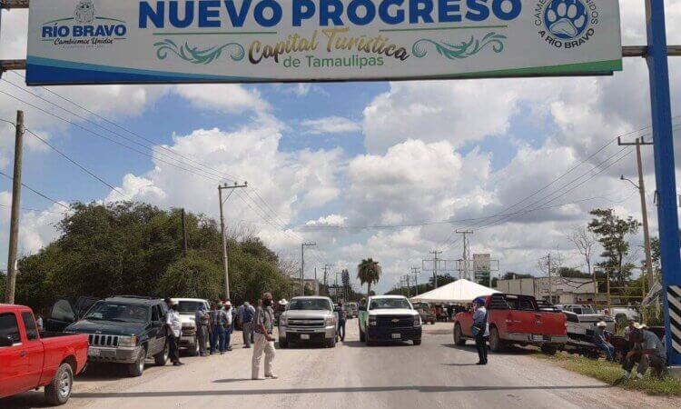 Bloquean puente internacional de Nuevo Progreso en Río Bravo