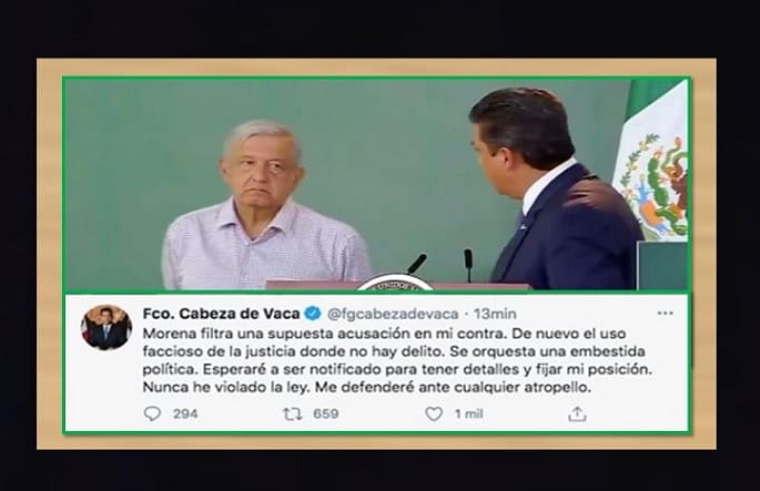 “NUNCA HE VIOLADO LA LEY, ME DEFENDERÉ ANTE CUALQUIER ATROPELLO”: CABEZA DE VACA