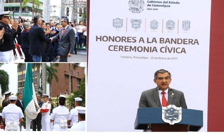 <strong>Preside gobernador ceremonia cívica y Mesa de Seguridad en Tampico</strong>