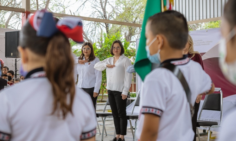 Secretaria de Educación de Tamaulipas recorre escuelas para promover valores cívicos y fortalecimiento comunitario