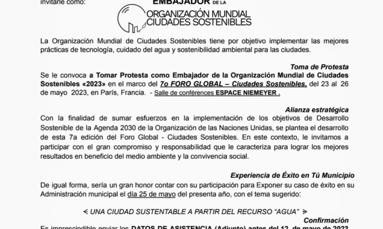 «VII FORO EN PARÍS, CIUDADES SUSTENTABLES»