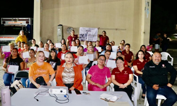 Imparten Instituto de las Mujeres en Tamaulipas y Gobierno Municipal de San Fernando taller de primeros auxilios