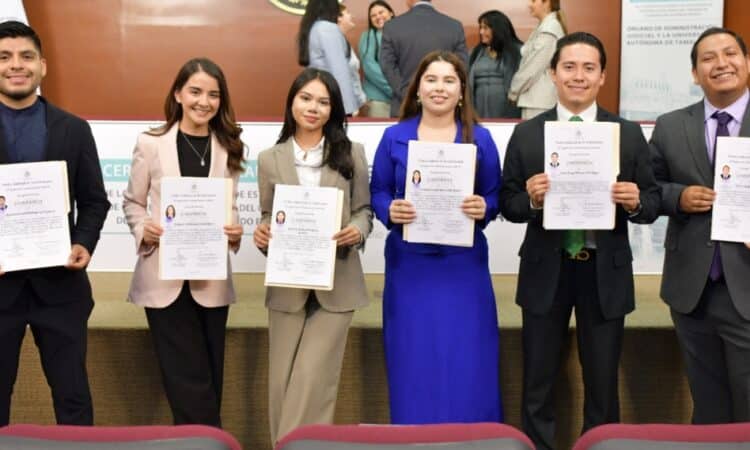 Estudiantes de excelencia de la UAT concluyen estancia en el Órgano de Administración Judicial