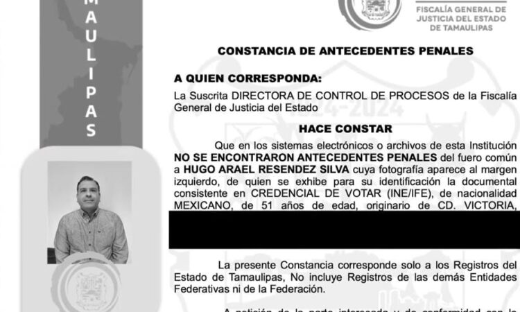 Hugo Reséndez Silva transparenta expedientes como aspirante a la alcaldía de Victoria por Morena